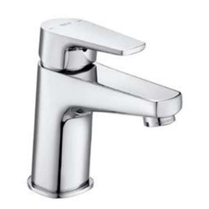 Vela basin mixer with spring waste in chrome