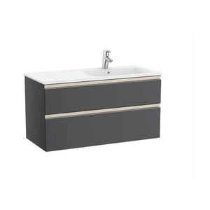 The Gap base unit 2 drawers (right side basin) in grey anthracite 1000x460x537mm