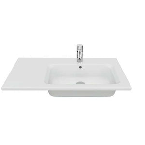 The Gap vanity right side washbasin in white 805x460mm