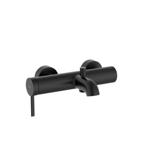 ONA Wall-mounted bath-shower mixer with automatic diverter in matt black