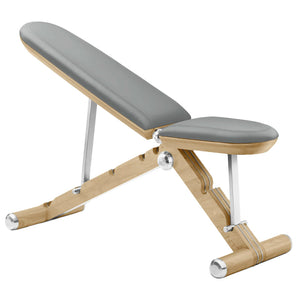 BANKA - Advance Exercise Bench - Stainless Steel/Natural Ash/Grey