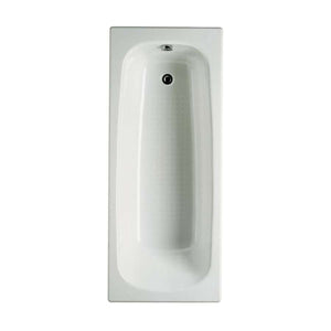 Continental enameled cast iron non apron bathtub in white w/bottom slip resistance surface 1500 x 700 mm