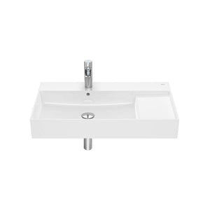 Inspira FINECERAMIC® wall-hung or vanity vitreous china basin in white 800x490x120mm
