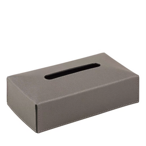 Ready Tissue Holder Rectangular With Bottom Leather Flaps - doce