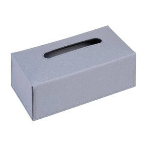 Ready Tissue Holder Rectangular High With Bottom Leather Flaps - bordeaux