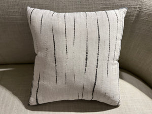 Cotton Linen Cushion Cover - 45 X 45 Cm - Silver Grey / Ivory