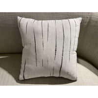 Cotton Linen Cushion Cover - 45 X 45 Cm - Silver Grey / Ivory