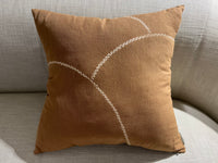 Cotton Linen Cushion Cover - 60 X 60 Cm - Ochre / Ivory
