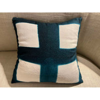 Baby Alpaca Cushion Cover - 45 X 45 Cm - Spruce / Light Grey