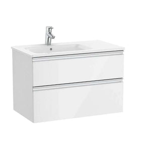 The Gap base unit 2 drawers (left side basin) 800mm in white