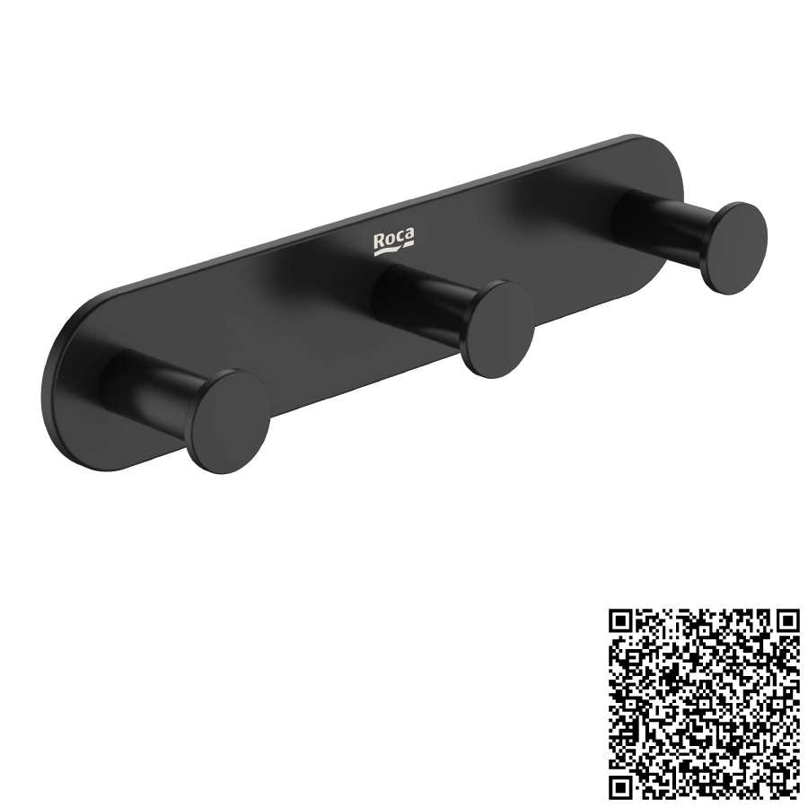 Hotels A817572C40 Triple robe hook 225 x 43 x 45mm