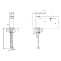 Gessi Emporio 47106.031 basin mixer in chrome, with flexible hoses with 3/8" connections, without waste