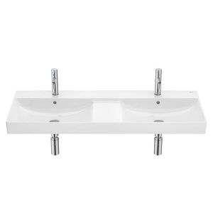 Roca A32768B000 ONA wall-mounted double basin 1200x460mm in white