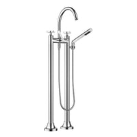 Dornbracht VAIA 25943809-00 (XS-085512) Floor-mounted Twin Handle Bath Mixer w/Handshower Set in Polished Chrome