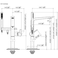 Dornbracht CL.1 25863705-00 (XS-085511) Floor-mounted Single-lever Bath Mixer w/Handshower Set in Polished Chrome