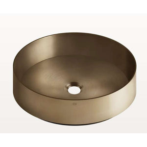 Gessi 316 54601.726 counter top basin 400mm diameter in warm steel brushed PVD