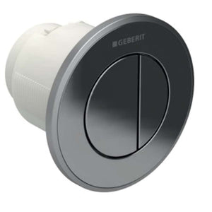 Geberit 116.055.KN.1 remote flush actuation type 10, pneumatic, for dual flush, concealed actuator, matt chrome-plated/bright chrome-plated