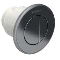 Duofix Kappa Concealed cistern with 1/2" dual flushing valve,  3/6L & unifill WC float operated valve & metal W.C. carrier  + Type 10 Remote flush actuation, pneumatic, round, for dual flush, concealed actuator in matt chrome-plated/bright chrome-plated