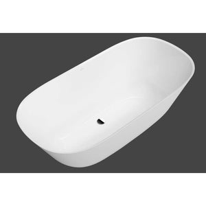 Villeroy & Boch Theano UBQ155ANH7F200V-01 free standing bathtub 1550 x 750mm in white with U90952061 push-to-open valve without overflow function in chrome