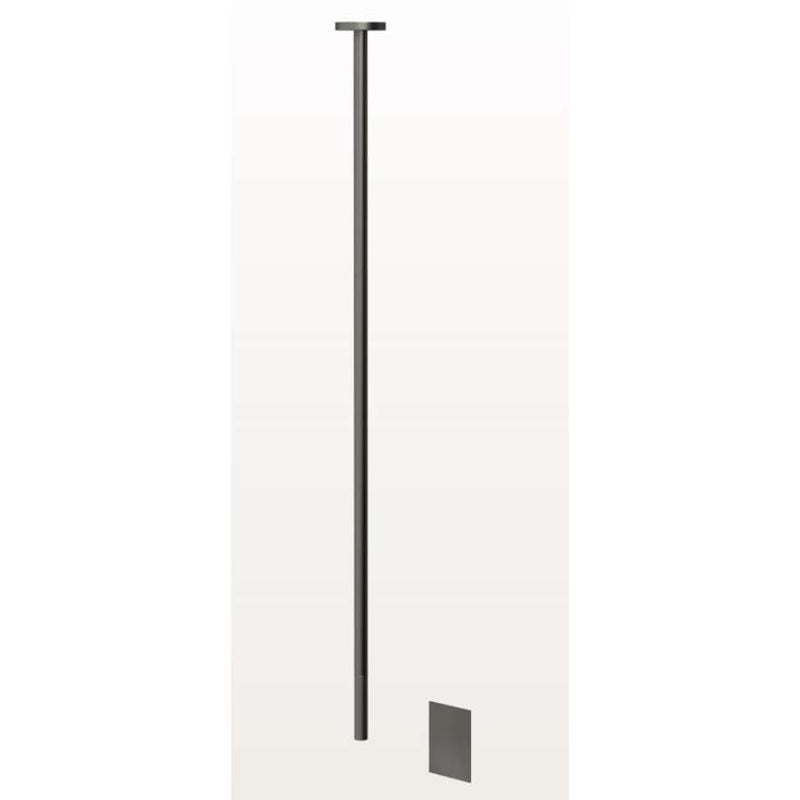 GESSI 58026.707, External Part for Ceiling -mounted electronic mixer, length on request (1565mm - for CL display), with temp Black Metal Brush (INCISO L), EAN: 8056329541177