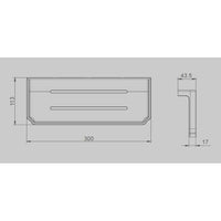 LIMBONSAI 9797109GM Shelf 300 mm in Brushed Gun Metal