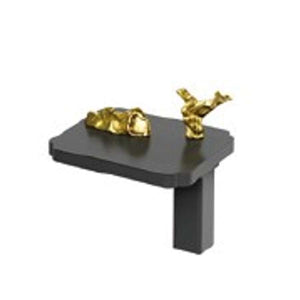 LIMBONSAI 79121NBDG Deck-mounted Single-lever Basin Mixer in Na-No Black w/ Dark Gold Knobs