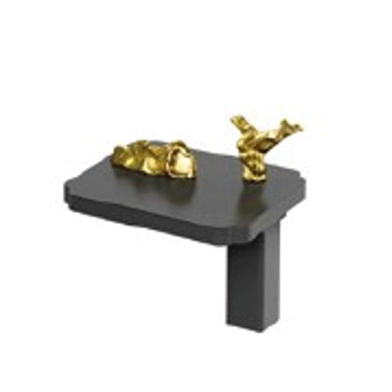 LIMBONSAI 79121NBDG Deck-mounted Single-lever Basin Mixer in Na-No Black w/ Dark Gold Knobs