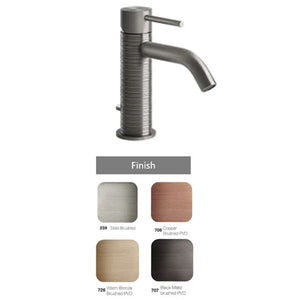 GESSI GESSI316 54301.239 basin mixer in steel brushed with waste