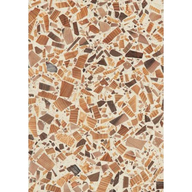 The London Collection Ivory Cedar & Walnut Ivory Cedar & Walnut Matte Recycled Timber Terrazzo Sheet 2440 x 1220 x 24 mm