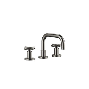 Dornbracht TARA 20705892-19 Three-hole basin mixer with pop-up waste in Dark Chrome