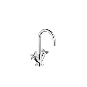 Dornbracht Tara. 22512892-00 Deck-mounted Twin Handle Basin Mixer w/Pop-up Waste in Polished Chrome