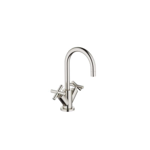 Dornbracht Tara. 22512892-06 Deck-mounted Twin Handle Basin Mixer w/Pop-up Waste in Platinum Matt