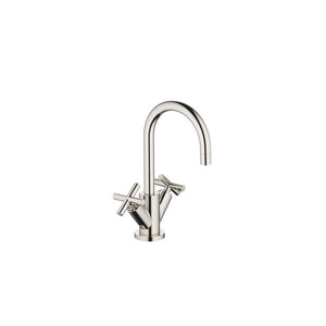 Dornbracht Tara. 22512892-08 Deck-mounted Twin Handle Basin Mixer w/Pop-up Waste in Platinum