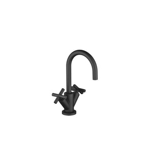 Dornbracht Tara. 22512892-33 Deck-mounted Twin Handle Basin Mixer w/Pop-up Waste in Matt Black