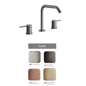 GESSI GESSI316 54012.708 three-hole basin mixer in copper brushed PVD without waste
