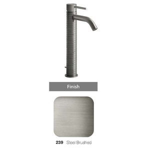 GESSI GESSI316 54204.239 basin mixer in steel brushed PVD with waste
