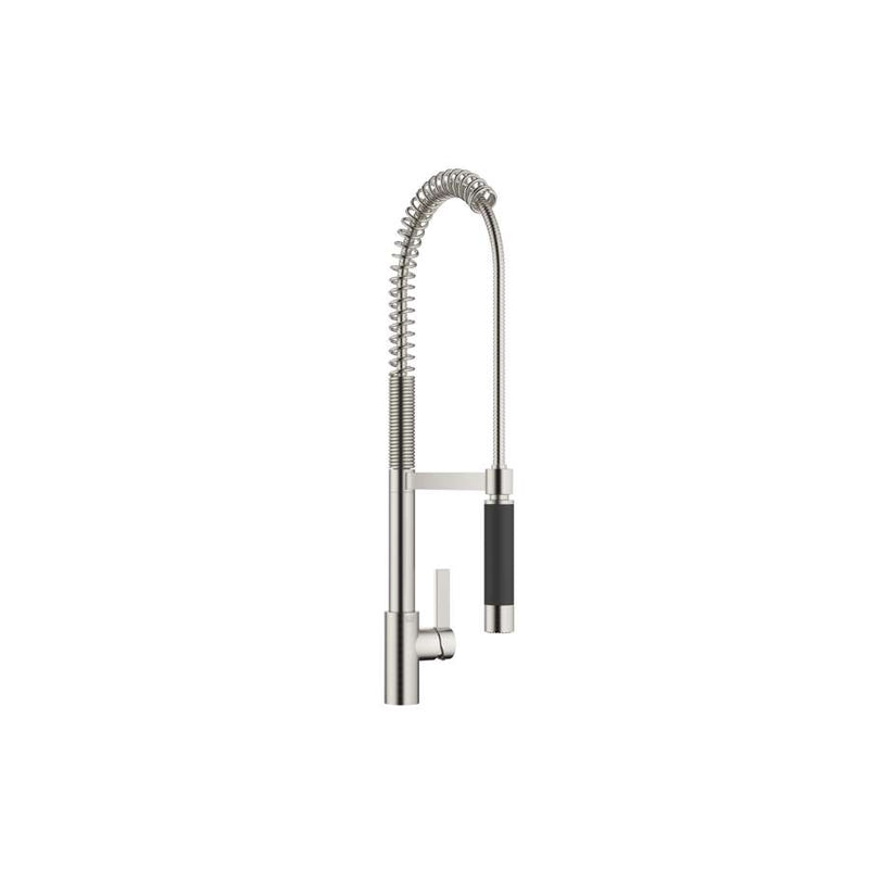 Dornbracht Tara Ultra 33860875-99 (XS-078038) Profi Deck-mounted Single-lever Sink Mixer w/Spray in Dark Platinum Matt, Special made finish, GA certificate C20190072