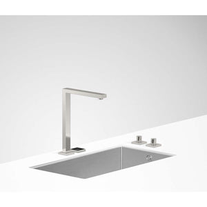 Dornbracht Lot 41270680-06 eUNIT KITCHEN Deck-mounted Electronic Sink Mixer w/Waste Kit in Platinum Matt