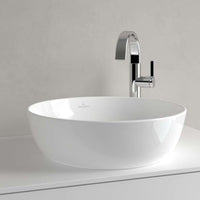 Artis Surface-mounted Washbasin, 430 x 430 x 130 mm, without overflow. With Push-to-open valve, 100 x 135 x 69.5 mm