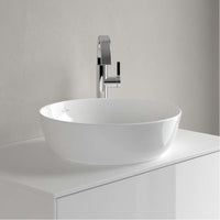 Artis Surface-mounted Washbasin, 430 x 430 x 130 mm, without overflow. With Push-to-open valve, 100 x 135 x 69.5 mm