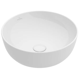 Artis Surface-mounted Washbasin, 430 x 430 x 130 mm, without overflow. With Push-to-open valve, 100 x 135 x 69.5 mm