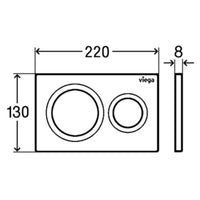 Viega 8610.1 (773793) Visign for Style 20 WC flush plate for Prevista in alpine white plastic