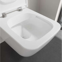 Venticello Washdown Toilet Bowl, rimless, wall-mounted, with DirectFlush, White Alpin. Seat & Cover to be ordered separately.