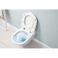Subway 3.0 Washdown toilet, rimless, wall-mounted, with TwistFlush, White Alpin. With Seat & Cover