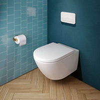 Subway 3.0 Washdown toilet bowl, rimless, wall-mounted, with TwistFlush, White Alpin