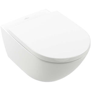 Subway 3.0 Washdown toilet, rimless, wall-mounted, with TwistFlush, White Alpin. With Seat & Cover