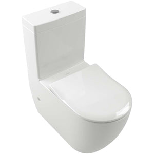 Subway 3.0 Washdown toilet for close-coupled WC-suite, rimless, floor-standing, with TwistFlush, White Alpin. With Cistern and Seat & Cover