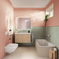 Architectura Washdown toilet, rimless, wall-mounted, with TwistFlush, White Alpin. With Seat & Cover