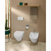 Architectura Washdown toilet, rimless, wall-mounted, with TwistFlush, White Alpin. With Seat & Cover