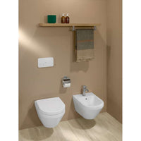Architectura Washdown toilet, rimless, wall-mounted, with TwistFlush, White Alpin. With Seat & Cover